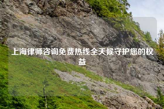 上海律师咨询免费热线全天候守护您的权益