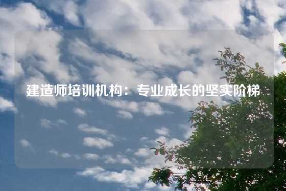 建造师培训机构：专业成长的坚实阶梯